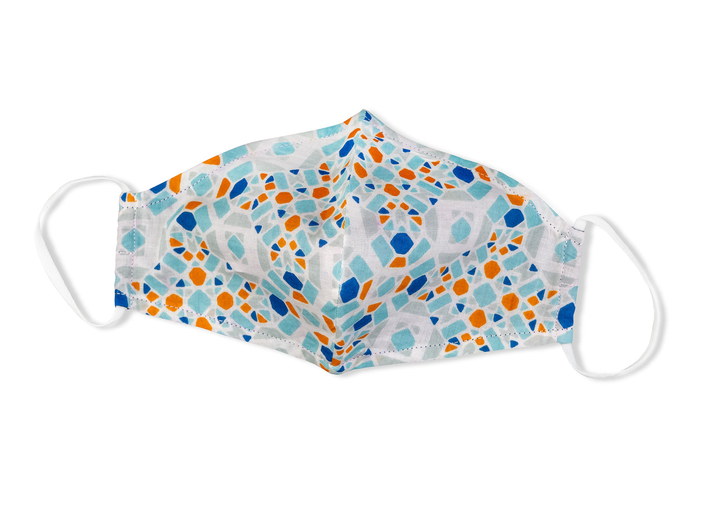 Blue & Orange Face Mask