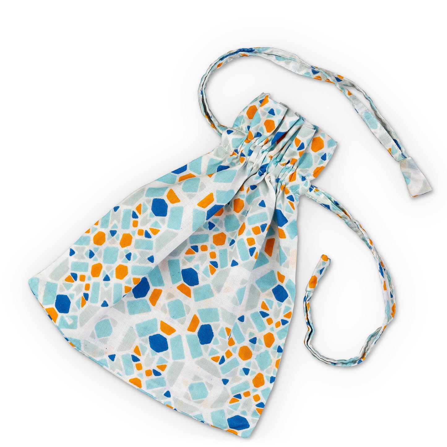 Blue & Orange Face Mask & Pouch