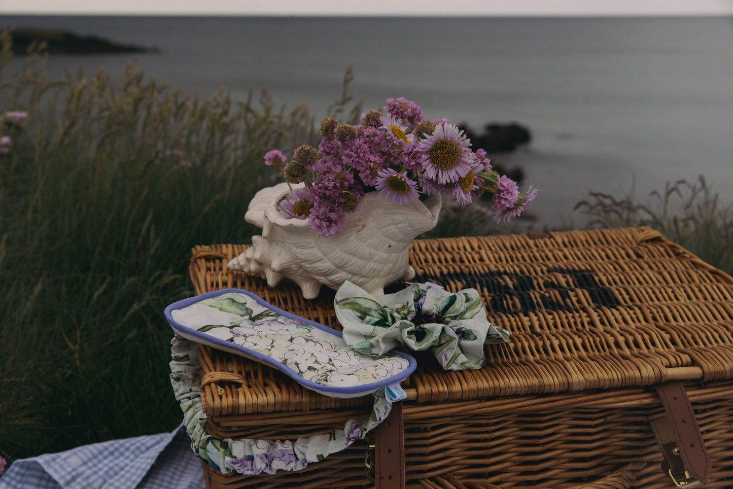 White Hydrangea Scrunchie