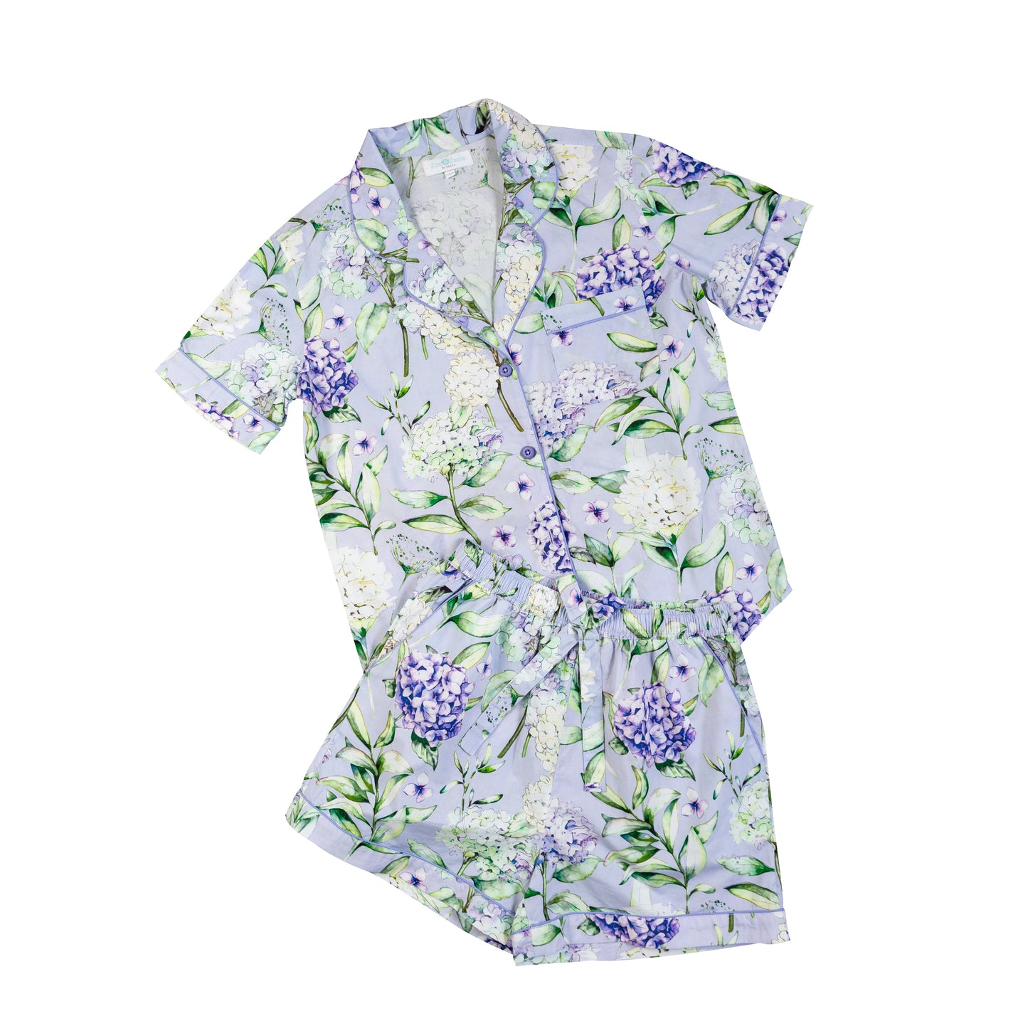Lilac Hydrangea Short Pyjamas