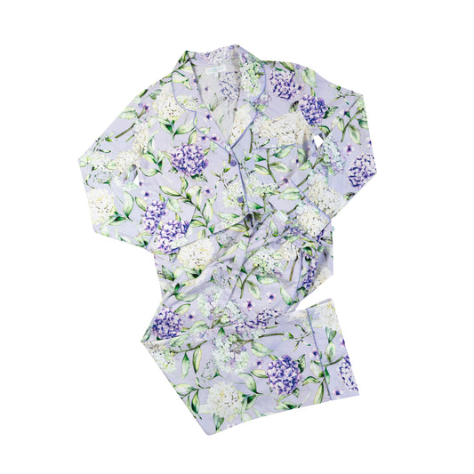 Lilac Hydrangea Long Pyjamas